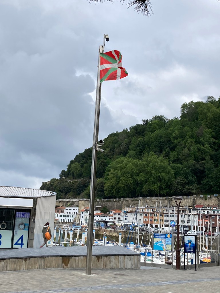 Basque flag, Donostia harbour.